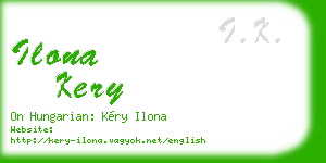 ilona kery business card